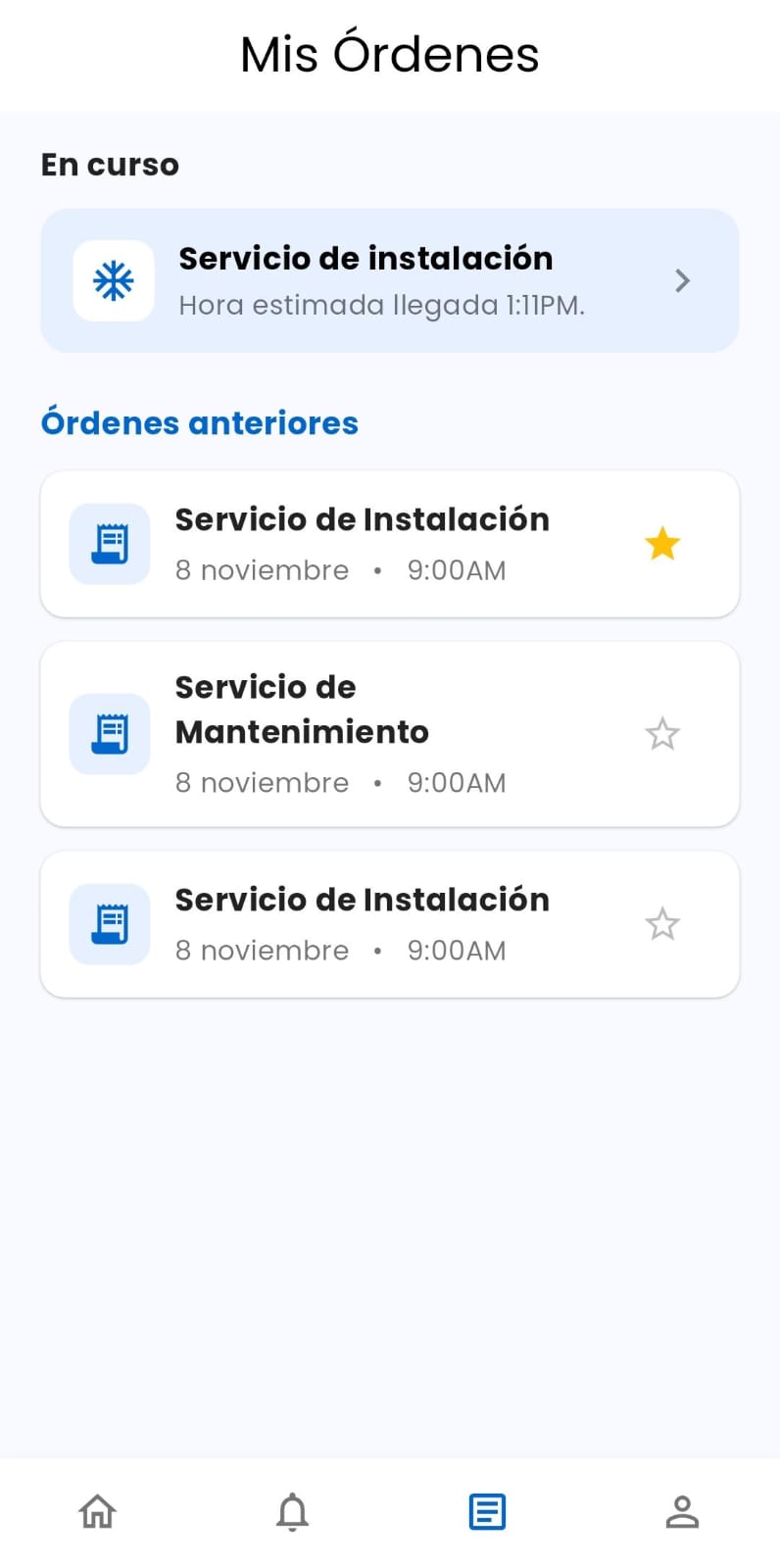 Detalle de solicitud